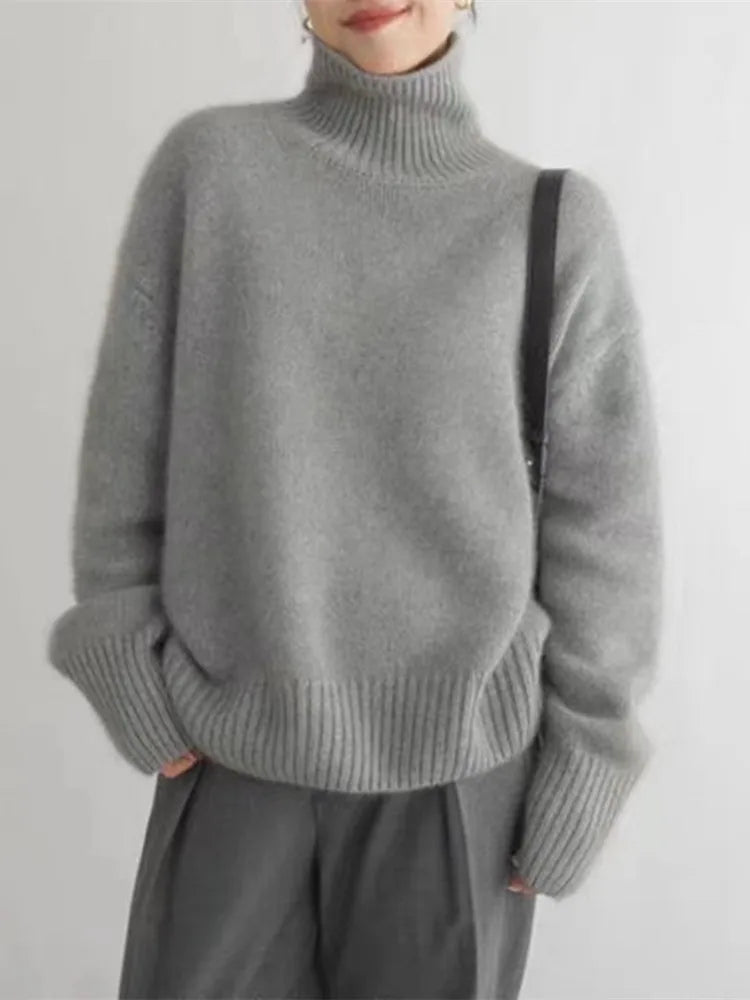 MIRANDA™ | MAGLIONE IN CASHMERE A COLLO ALTO