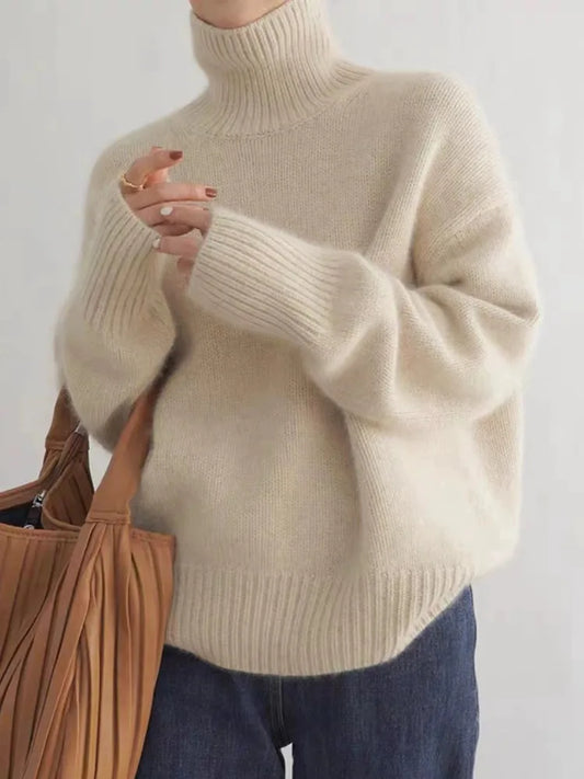 MIRANDA™ | MAGLIONE IN CASHMERE A COLLO ALTO