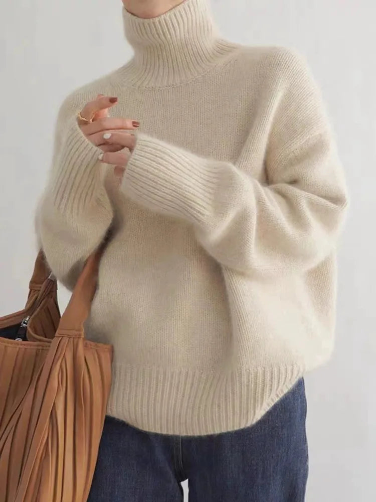 MIRANDA™ | MAGLIONE IN CASHMERE A COLLO ALTO