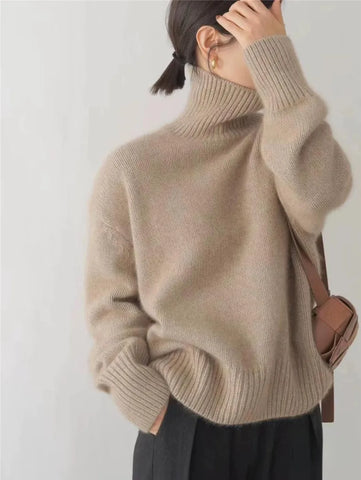 MIRANDA™ | MAGLIONE IN CASHMERE A COLLO ALTO